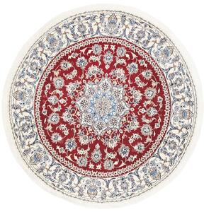 Tappeto Nain Kashmar Persia Medaglione Rosso Crema 200x208 Cm