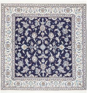 Tappeto Nain Kashmar Persia Floreale Blu Notte Crema 200x208 Cm