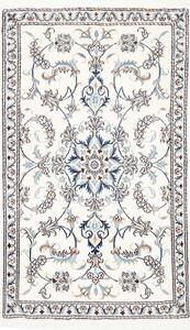 Tappeto Nain Kashmar Persia Medaglione Crema Blu 80x138 Cm
