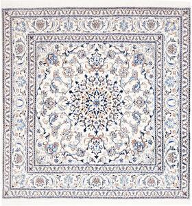 Tappeto Nain Kashmar Persia Medaglione Crema Blu 200x208 Cm