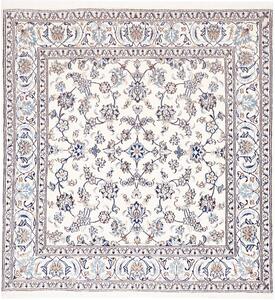 Tappeto Nain Kashmar Persia Floreale Panna Blu 198x208 Cm