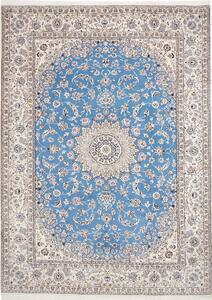 Tappeto Nain 9la Persia Medaglione Azzurro Crema 250x348 Cm