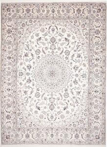 Tappeto Nain 9la Persia Medaglione Crema Blu 294x400 Cm
