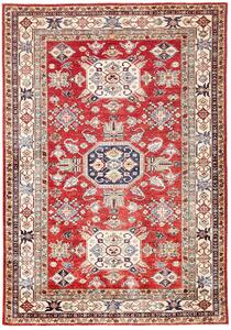 Tappeto Kazak Fine Pakistan Geometrico Rosso Crema 170x243 Cm