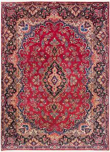 Tappeto Kerman Persia Medaglione Rosso Blu 251x336 Cm