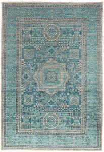 Tappeto Mamlouk Pakistan Geometrico Acquamarina Turchese 207x305 Cm