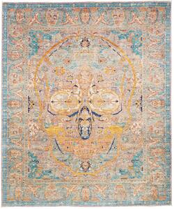 Tappeto Shahi Fine Pakistan Floreale Turchese Arancio Lavanda 200x242 Cm
