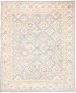 Tappeto Kazak Afghanistan Astratto Celeste Beige 246x298 Cm