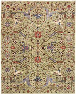 Tappeto Zigler Fine Pakistan Floreale Verde Salvia Policromo 256x312 Cm