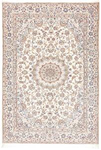 Tappeto Nain 6la Persia Medaglione Crema Azzurro 158x226 Cm