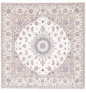 Tappeto Nain 6la Persia Medaglione Crema Blu 168x173 Cm