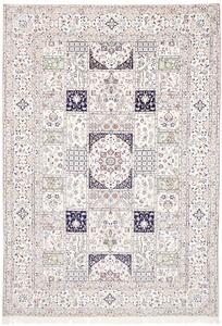 Tappeto Nain 6la Persia Medaglione Crema Blu 206x295 Cm