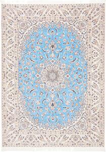 Tappeto Nain 6la Persia Medaglione Celeste Crema 186x255 Cm