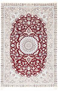 Tappeto Nain 6la Persia Medaglione Rosso Crema 127x191 Cm