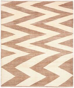 Tappeto Gabbeh Fine Persia Astratto Crema E Marrone 195x230 Cm
