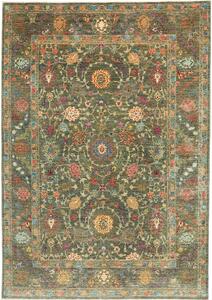 Tappeto Shahi Fine Pakistan Floreale Verde Policromo 206x297 Cm