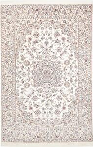 Tappeto Nain 9la Persia Medaglione Bianco Blu 205x317 Cm