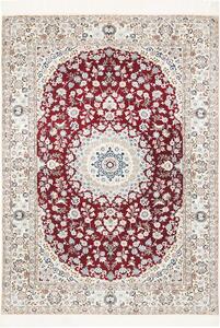 Tappeto Nain 6la Persia Medaglione Rosso Crema 118x168 Cm