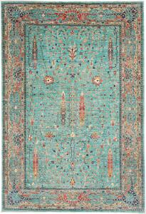 Tappeto Shahi Fine Pakistan Floreale Turchese Rosso 203x298 Cm