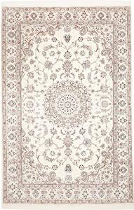 Tappeto Nain 9la Persia Medaglione Avorio Marrone 208x312 Cm