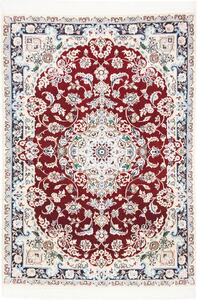 Tappeto Nain 9la Persia Medaglione Rosso Crema 107x154 Cm