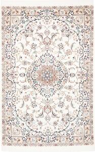 Tappeto Nain 9la Persia Medaglione Avorio Blu 102x162 Cm