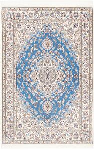 Tappeto Nain 9la Persia Medaglione Azzurro Crema 108x166 Cm