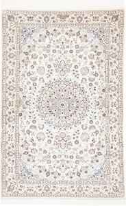 Tappeto Nain 6la Persia Medaglione Bianco Celeste 100x156 Cm