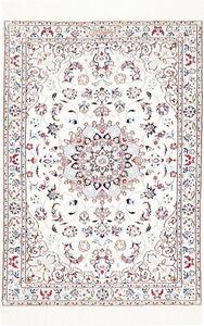 Tappeto Nain 6la Persia Medaglione Bianco Blu 86x120 Cm