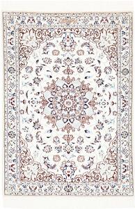Tappeto Nain 6la Persia Medaglione Bianco Blu 86x123 Cm