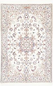 Tappeto Nain 6la Persia Medaglione Avorio Blu 83x127 Cm