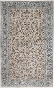 Tappeto Kashan Persia Floreale Crema Azzurro 305x505 Cm