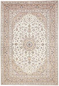 Tappeto Kashan Persia Medaglione Avorio Beige 243x355 Cm