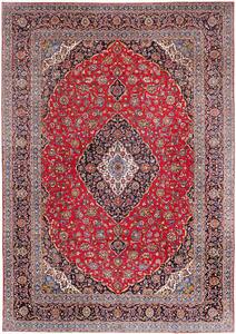 Tappeto Ardakan Persia Medaglione Rosso Blu Scuro 340x490 Cm