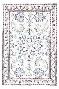 Tappeto Nain Kashmar Persia Medaglione Crema Blu 60x90 Cm