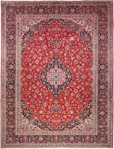 Tappeto Ardakan Persia Medaglione Rosso Blu 307x403 Cm
