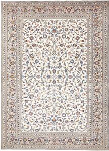 Tappeto Kashan Persia Floreale Avorio Blu 290x405 Cm