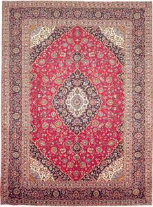 Tappeto Ardakan Persia Medaglione Rosso Blu Scuro 293x394 Cm