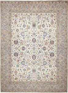 Tappeto Kashan Persia Medaglione Crema Blu 322x435 Cm