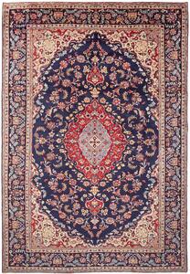 Tappeto Nadjafabad Persia Medaglione Blu Rosso 280x406 Cm