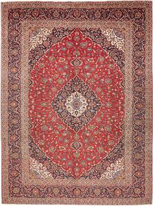 Tappeto Ardakan Persia Medaglione Rosso Blu Scuro 300x402 Cm