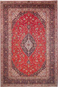Tappeto Ardakan Persia Medaglione Rosso Blu Scuro 300x452 Cm