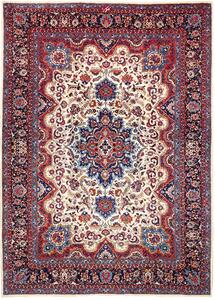 Tappeto Mashad Persia Medaglione Crema Blu 247x350 Cm