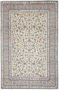 Tappeto Kashan Persia Floreale Crema Blu 232x353 Cm