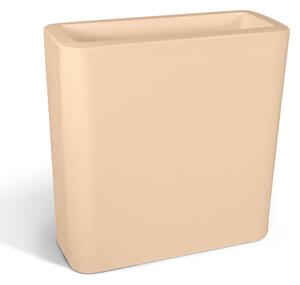 Vaso Porta vaso, in polietilene h70 Modello BLOG Dimensioni 70x30xh70 cm ideale x l'esterno si pu� piantumare direttamente al suo interno dotato di foro di scolo colore CREMA