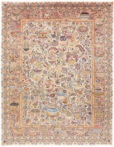 Tappeto Kashamr Zirkhaki Persia Astratto Avorio Colori Pastello 303x394 Cm