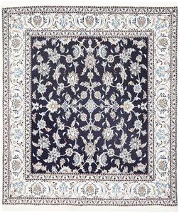 Tappeto Nain Kashmar Persia Floreale Blu Notte Crema 195x200 Cm