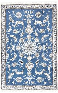 Tappeto Nain Kashmar Persia Medaglione Blu Crema 90x138 Cm