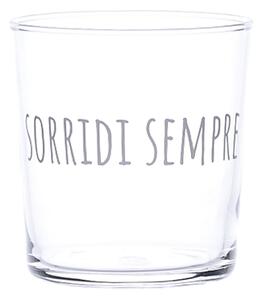 Set 2 Bicchieri in vetro temperato Sorridi Sempre 35.5 cl - Simple Day
