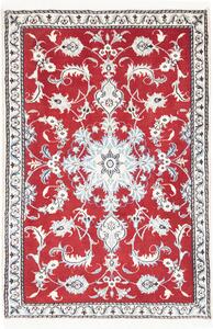 Tappeto Nain Kashmar Persia Medaglione Rosso Crema 90x138 Cm